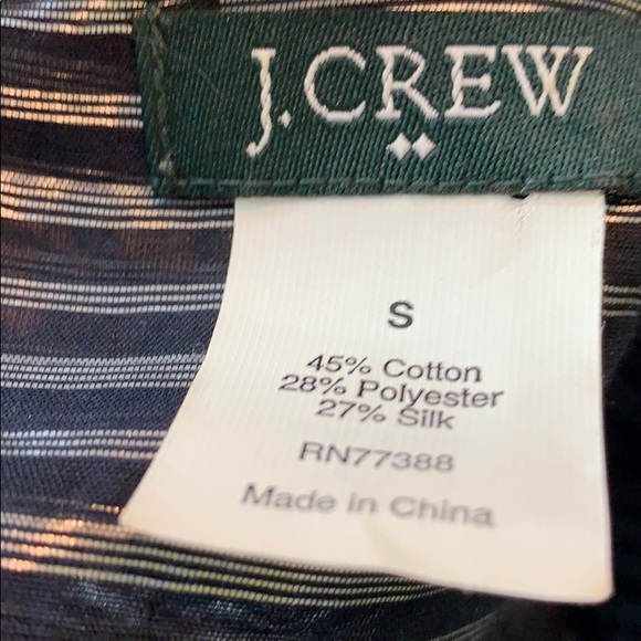 Jcrew Black sheer shimmer blouse Silk blend Size S - Picture 5 of 6